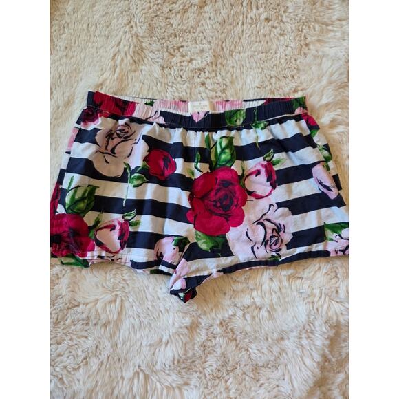 Kate Spade New York Striped Roses Sleep Shorts size Small - Picture 1 of 5